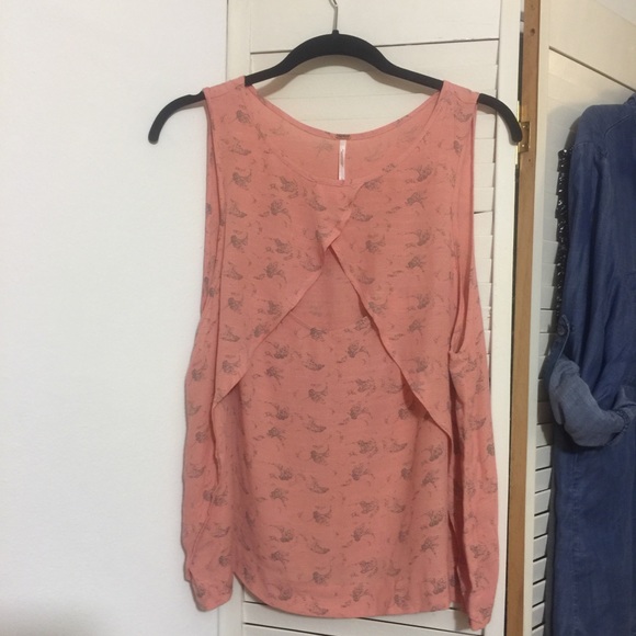 Free People Patterned Shirt with Front Cutout - Picture 2 of 5